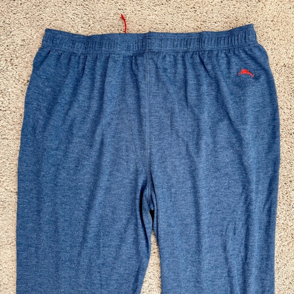 Tommy Bahama Lounge Sleep Pants Mens XL Blue Heathered Elastic Waist Drawstring - Picture 9 of 11